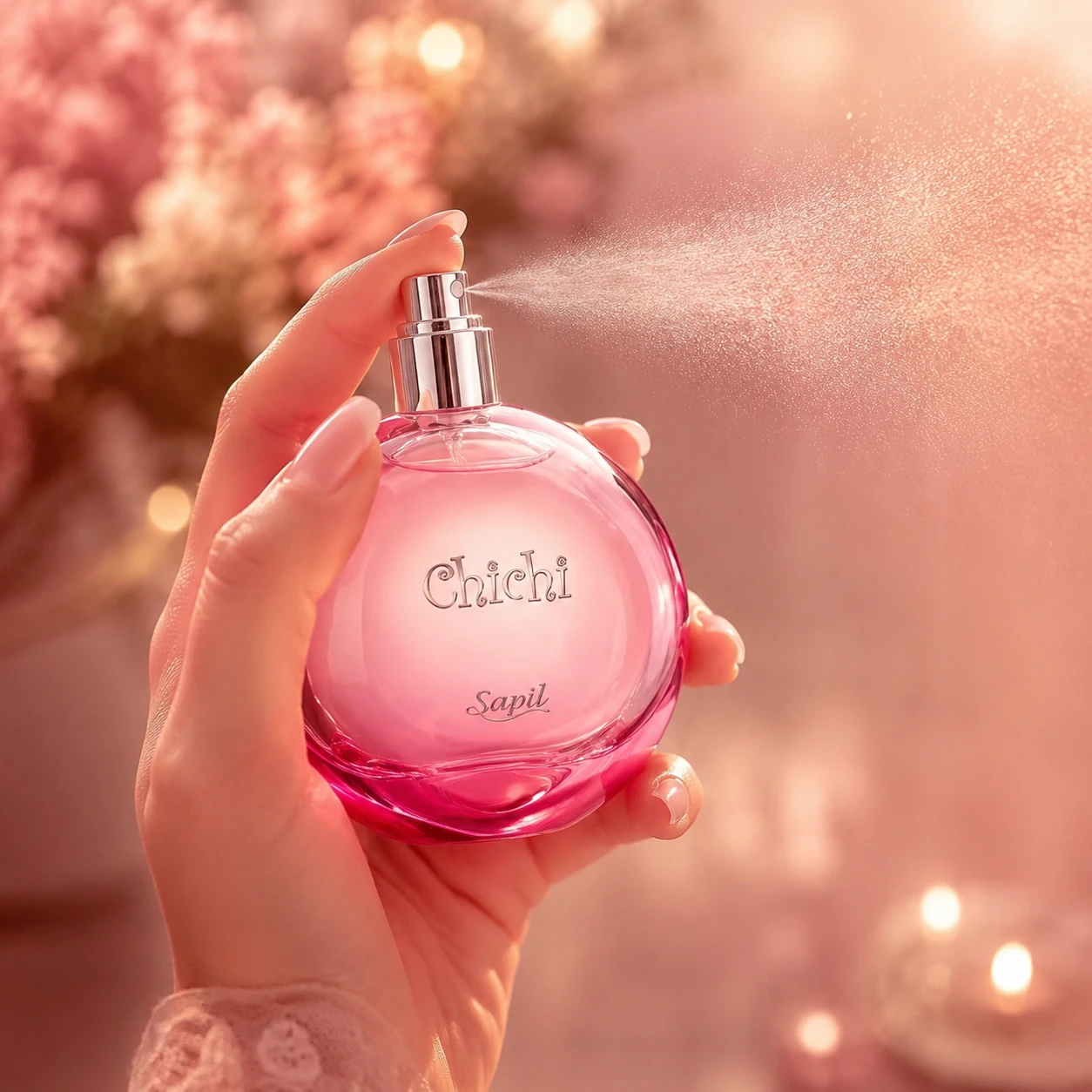 ادکلن زنانه چی چی صورتی گرم و شیرین (بدون جعبه)